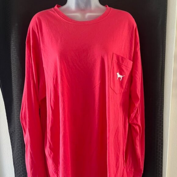 Pink ~ Victoira's Secret ~ Bright Salmon Long Sleeve Top - Picture 2 of 7